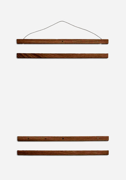 Poster strip with string - Walnut - 70cm
