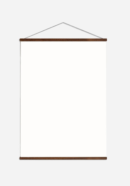 Poster strip with string - Walnut - 50cm