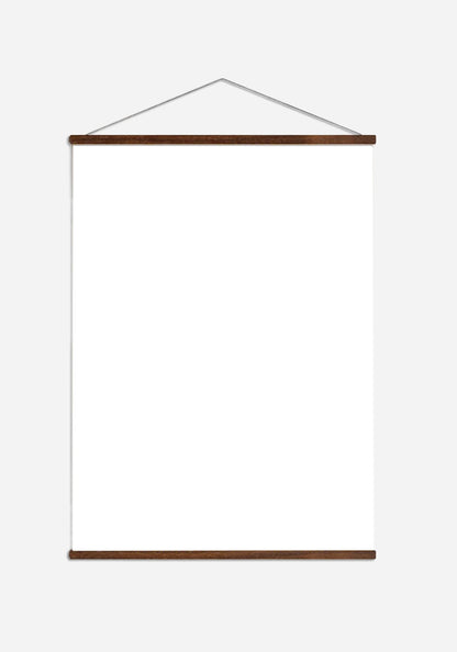 Poster strip with string - Walnut - 70cm