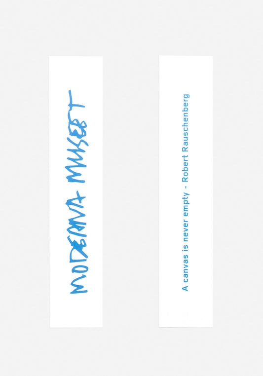 Bokmärke, "A canvas is never empty", Robert Rauschenberg